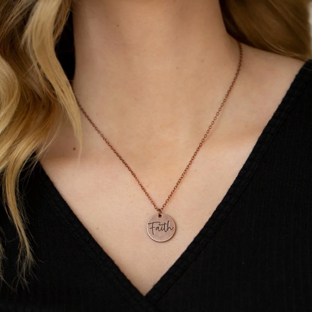Choose Faith - copper - necklace - Picture 1 of 5